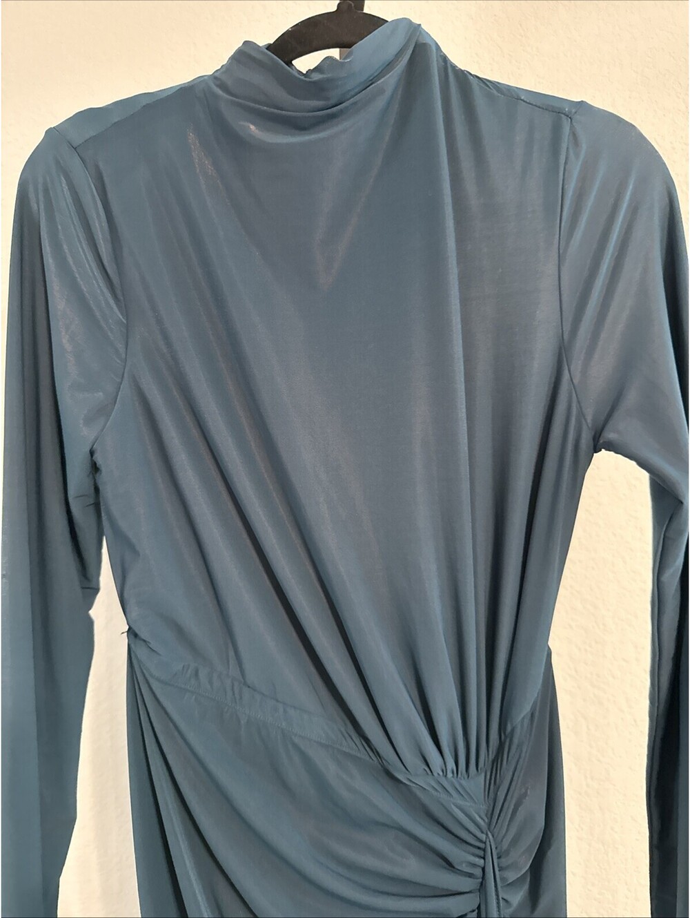 RONNY KOBO Sera Jersey Front Ruching Midi Dress Sz: LRG (flaw) - Picture 3 of 15